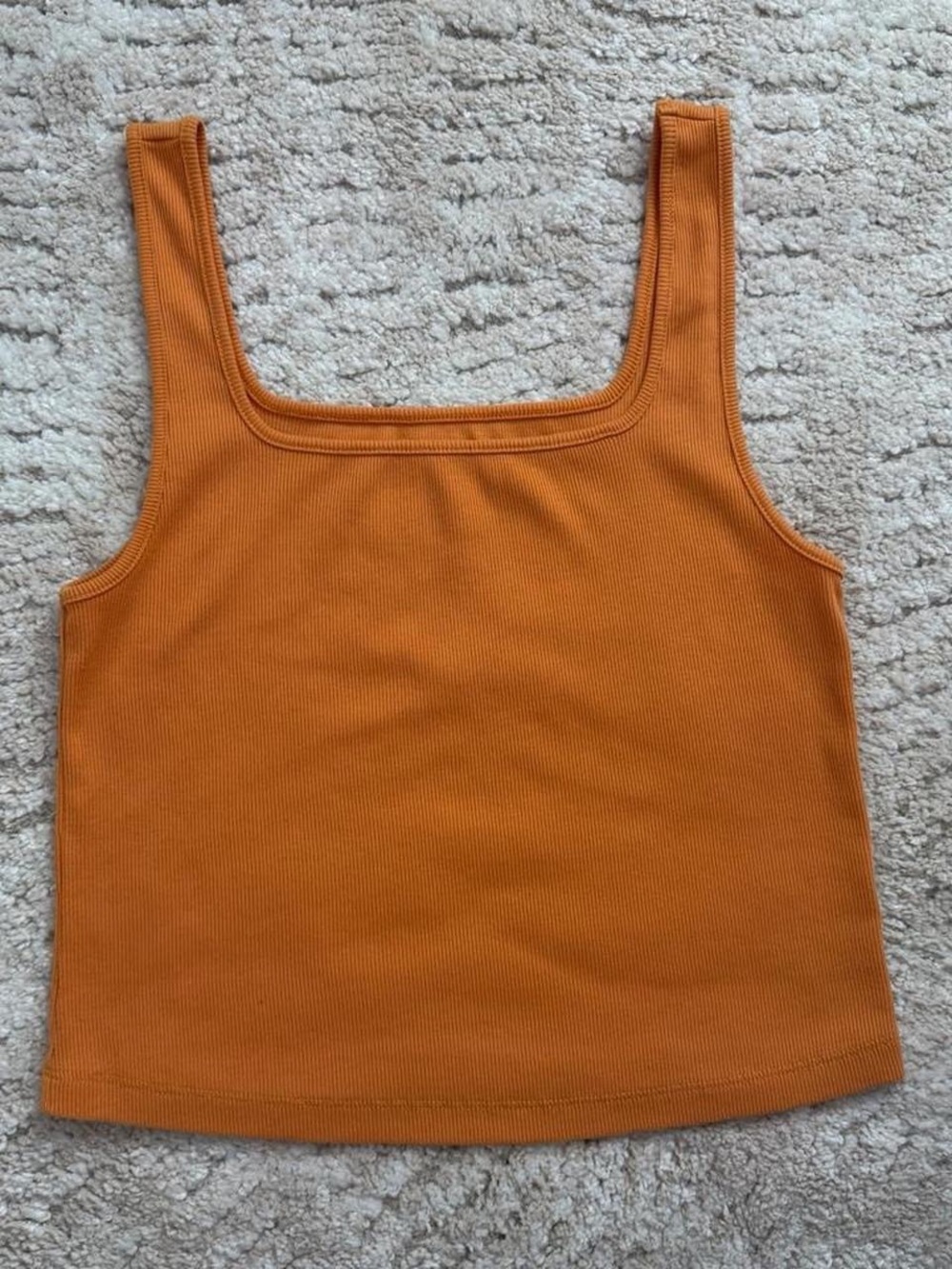 Old Navy Ribbed Square Neck Tank Top - Orange